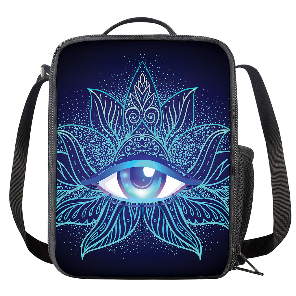 Eye of Providence Flower Print Crossbody Lunch Bag