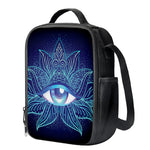 Eye of Providence Flower Print Crossbody Lunch Bag