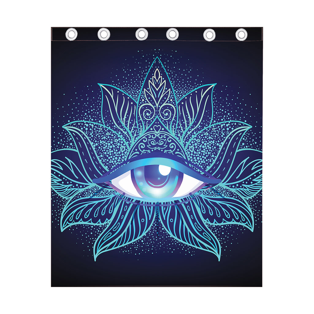 Eye of Providence Flower Print Curtain