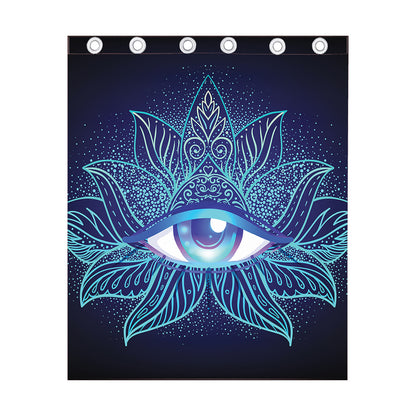 Eye of Providence Flower Print Curtain