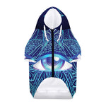 Eye of Providence Flower Print Dog Zip Up Hoodie
