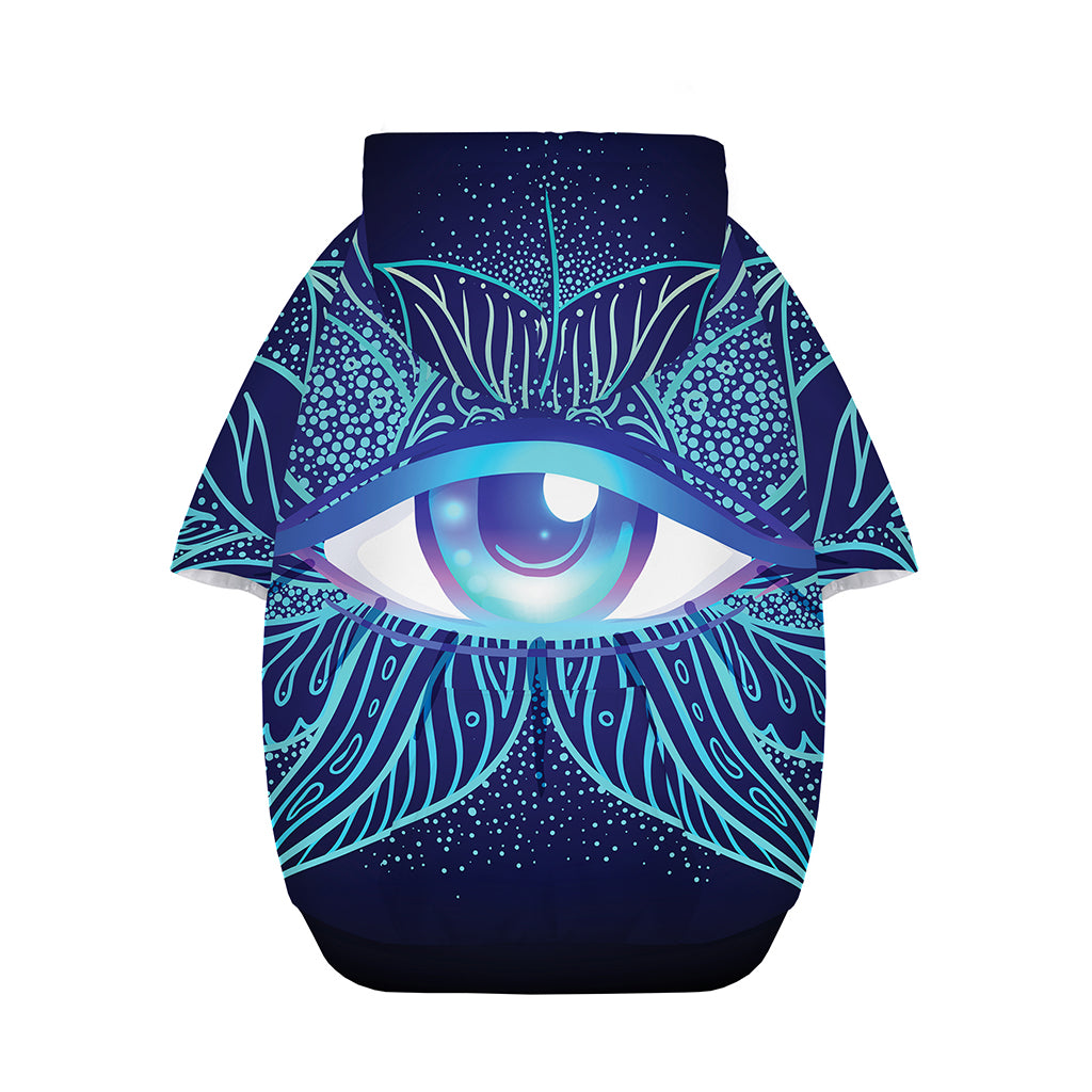 Eye of Providence Flower Print Dog Zip Up Hoodie