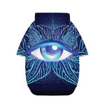 Eye of Providence Flower Print Dog Zip Up Hoodie