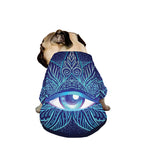 Eye of Providence Flower Print Dog Zip Up Jacket