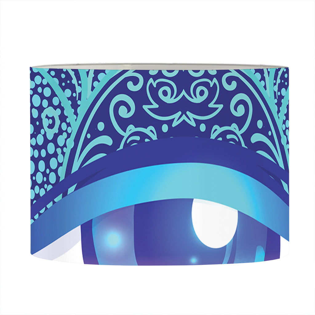 Eye of Providence Flower Print Drum Lamp Shade