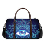 Eye of Providence Flower Print Duffle Bag