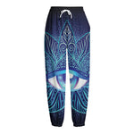 Eye of Providence Flower Print Fleece Lined Knit Pants