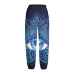 Eye of Providence Flower Print Fleece Lined Knit Pants