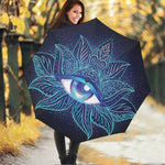 Eye of Providence Flower Print Foldable Umbrella