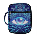 Eye of Providence Flower Print Front Pocket Bible Bag