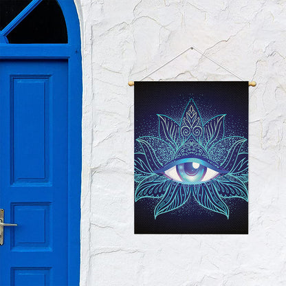 Eye of Providence Flower Print Garden Flag
