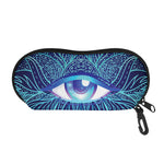 Eye of Providence Flower Print Glasses Case