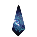 Eye of Providence Flower Print Hand Towel