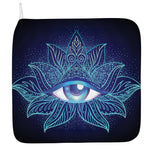 Eye of Providence Flower Print Hand Towel