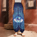 Eye of Providence Flower Print Harem Pants