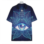 Eye of Providence Flower Print Hawaiian Shirt
