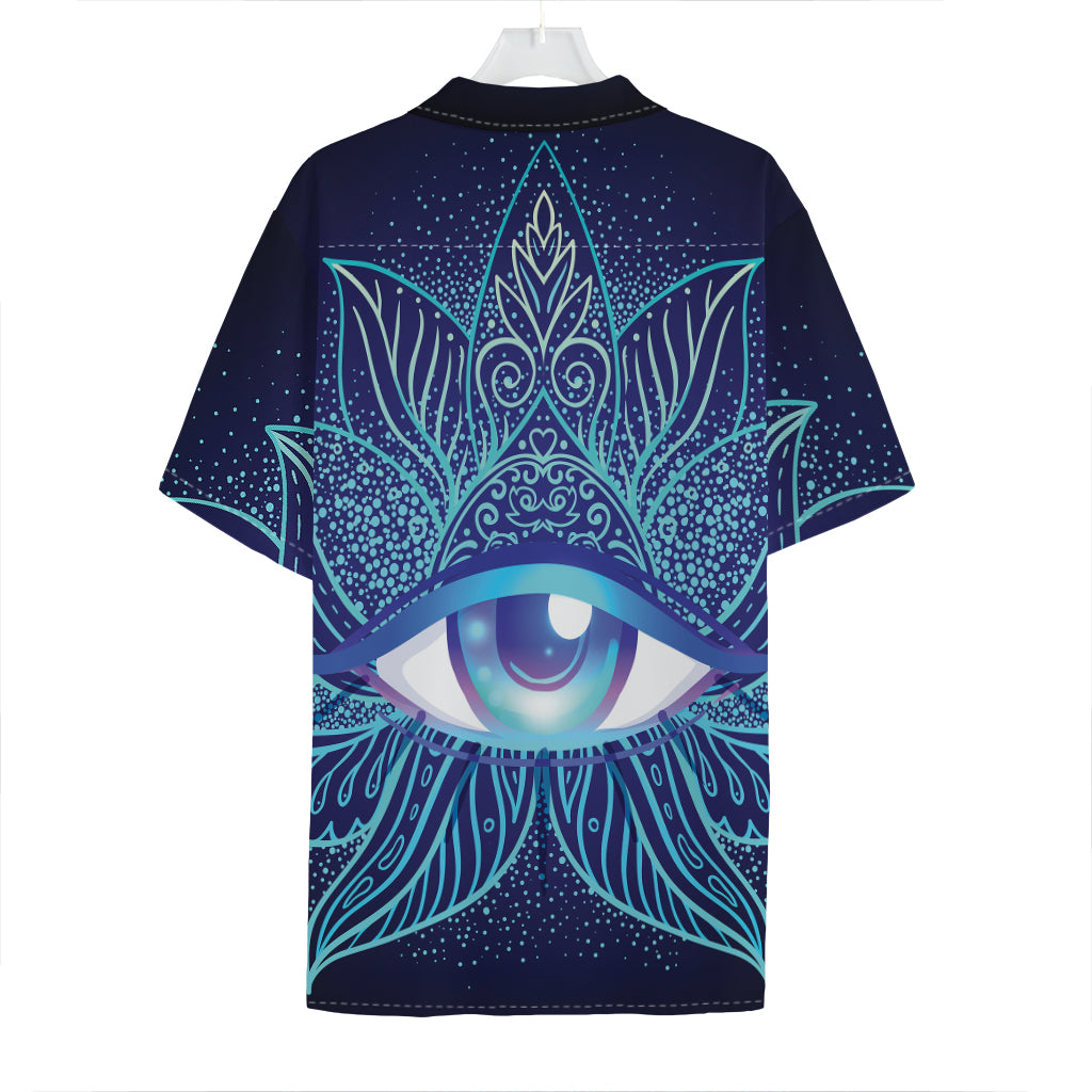 Eye of Providence Flower Print Hawaiian Shirt