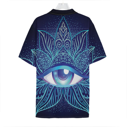 Eye of Providence Flower Print Hawaiian Shirt