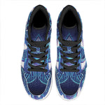 Eye of Providence Flower Print High Top Leather Sneakers