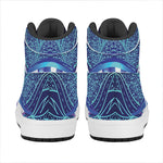 Eye of Providence Flower Print High Top Leather Sneakers