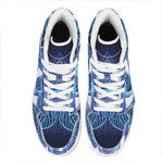 Eye of Providence Flower Print High Top Leather Sneakers