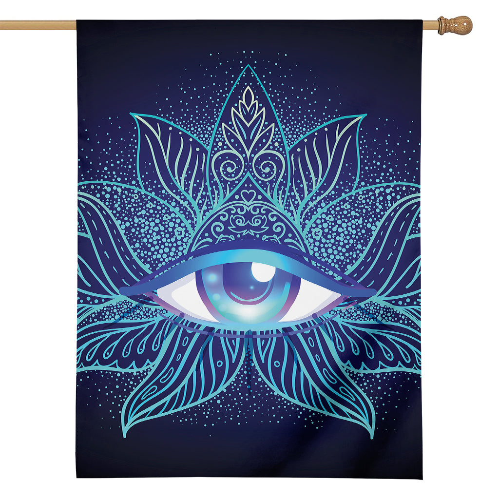Eye of Providence Flower Print House Flag