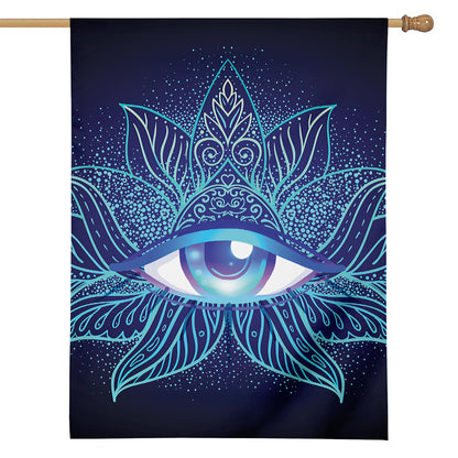 Eye of Providence Flower Print House Flag