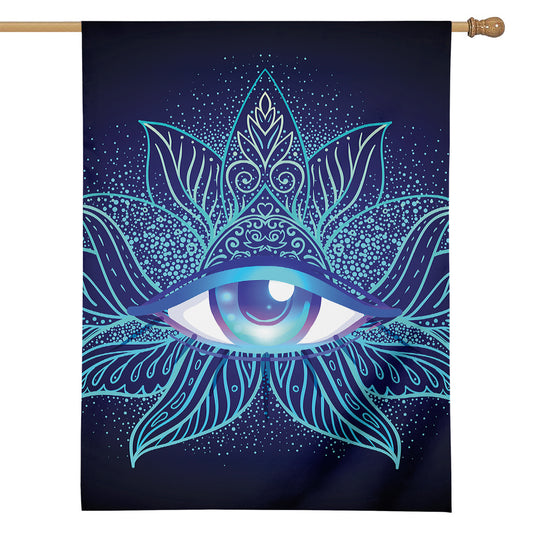 Eye of Providence Flower Print House Flag