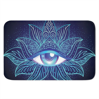 Eye of Providence Flower Print Indoor Door Mat
