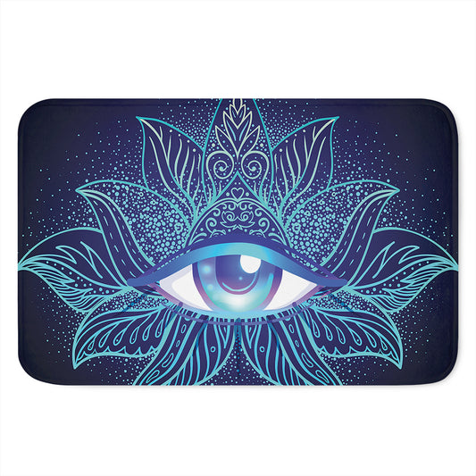 Eye of Providence Flower Print Indoor Door Mat