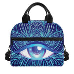 Eye of Providence Flower Print Insulated Lunch Bag