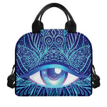 Eye of Providence Flower Print Insulated Lunch Bag