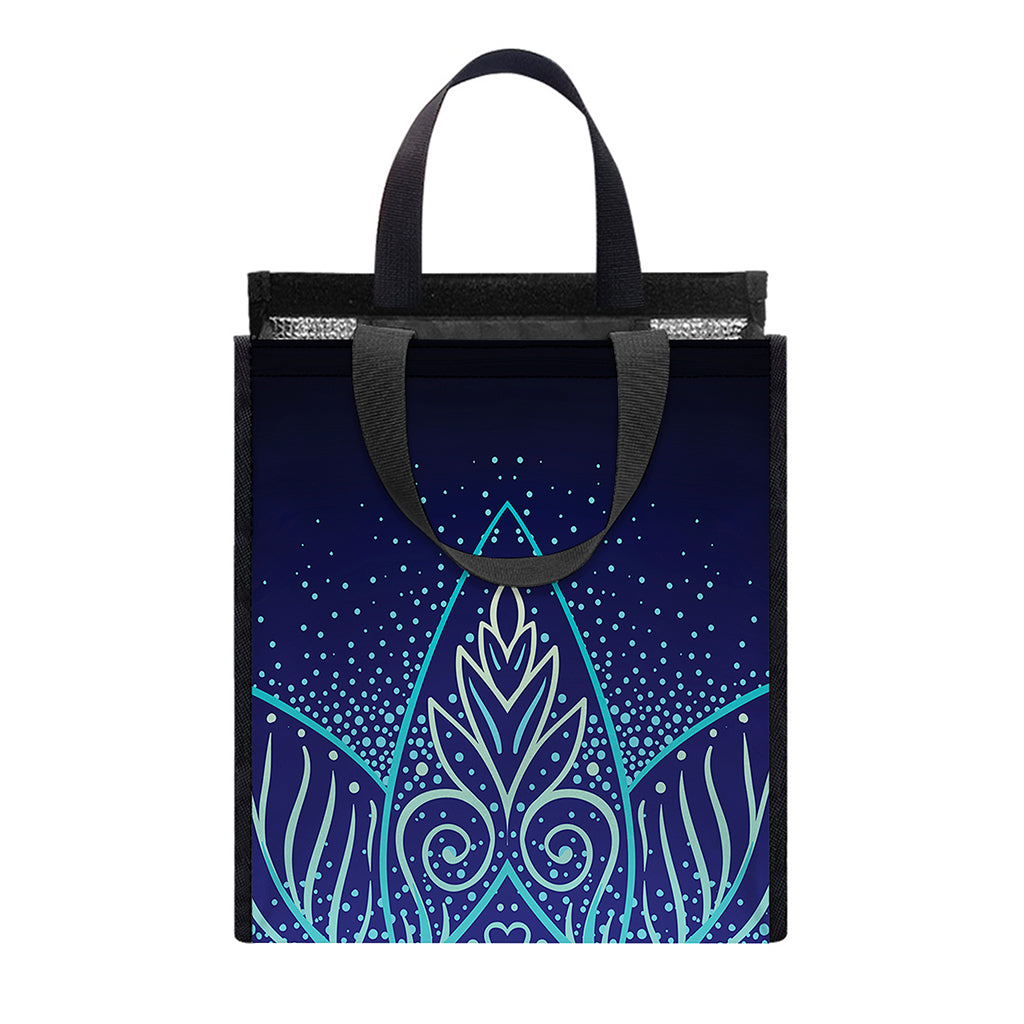 Eye of Providence Flower Print Insulated Lunch Tote