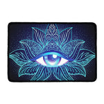 Eye of Providence Flower Print Kitchen Mat