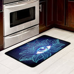 Eye of Providence Flower Print Kitchen Mat