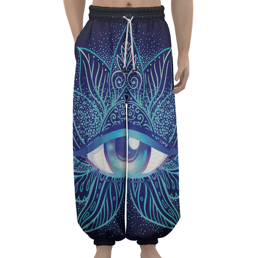 Eye of Providence Flower Print Lantern Pants
