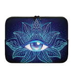 Eye of Providence Flower Print Laptop Sleeve