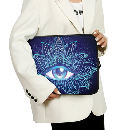 Eye of Providence Flower Print Laptop Sleeve