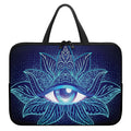 Eye of Providence Flower Print Laptop Sleeve With Handle