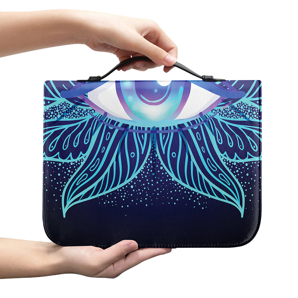 Eye of Providence Flower Print Leather Bible Cover