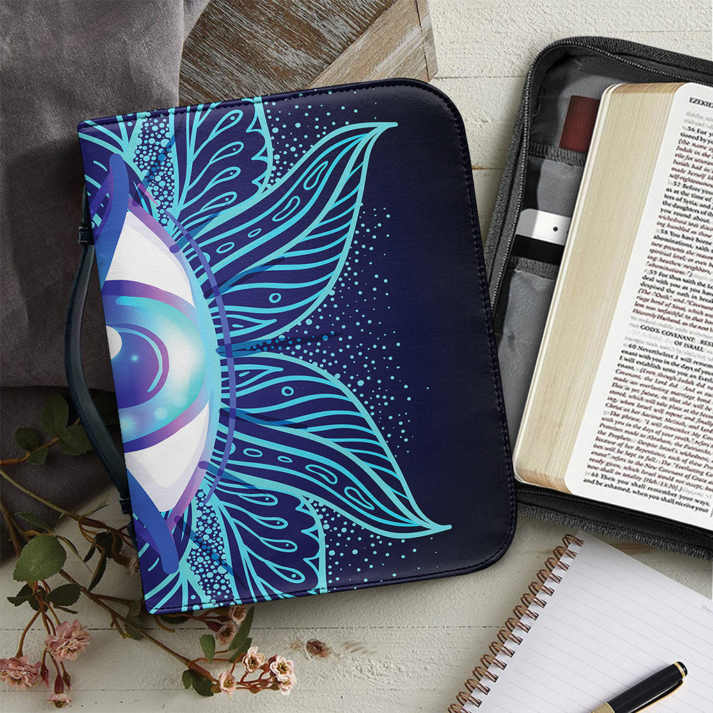 Eye of Providence Flower Print Leather Bible Cover