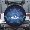 Eye of Providence Flower Print Leather Spare Tire Cover