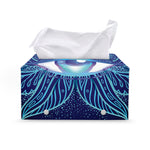 Eye of Providence Flower Print Leather Tissue Box Cover