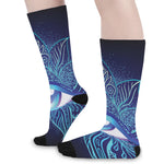 Eye of Providence Flower Print Long Socks