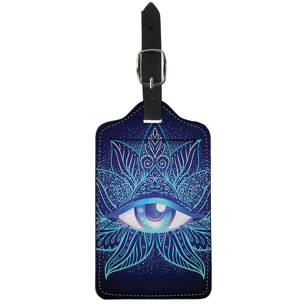 Eye of Providence Flower Print Luggage Tag