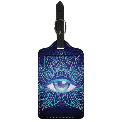 Eye of Providence Flower Print Luggage Tag
