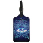 Eye of Providence Flower Print Luggage Tag