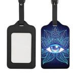 Eye of Providence Flower Print Luggage Tag