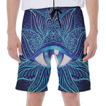 Eye of Providence Flower Print Men's Beach Shorts
