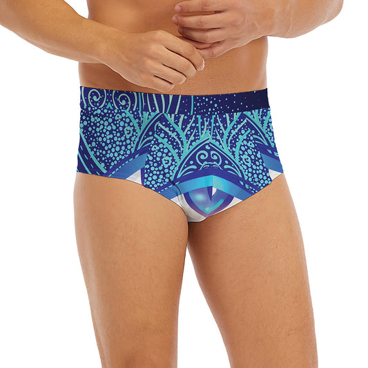 Eye of Providence Flower Print Men's Briefs